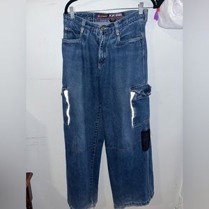 kik girl 90s wide leg baggy jeans